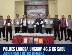 Polres Langsa Sikat 46,6 Kg Sabu Jaringan Malaysia, Kapolres Hyrowo Tunjukkan Gebrakan Pemberantasan Narkoba